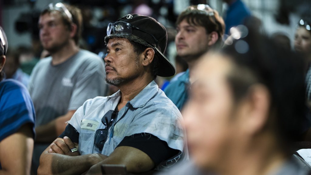 Tax Overhaul Ryan Workers listen to Speaker of the House Paul Ryan, R-Wis., speak at the Pennsylvania Machine Works, a family-owned pipe-fitting manufacturer, in Aston, Pa., Thursday, Sept. 28, 2017. (AP Photo/Matt Rourke)