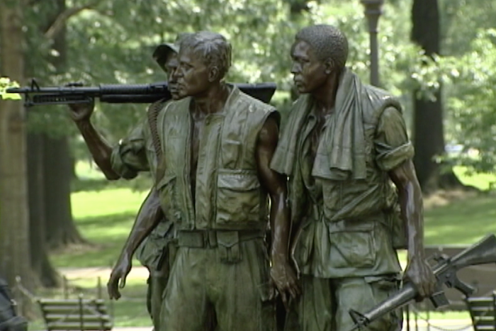 A monument honoring soldiers in the Vietnam War