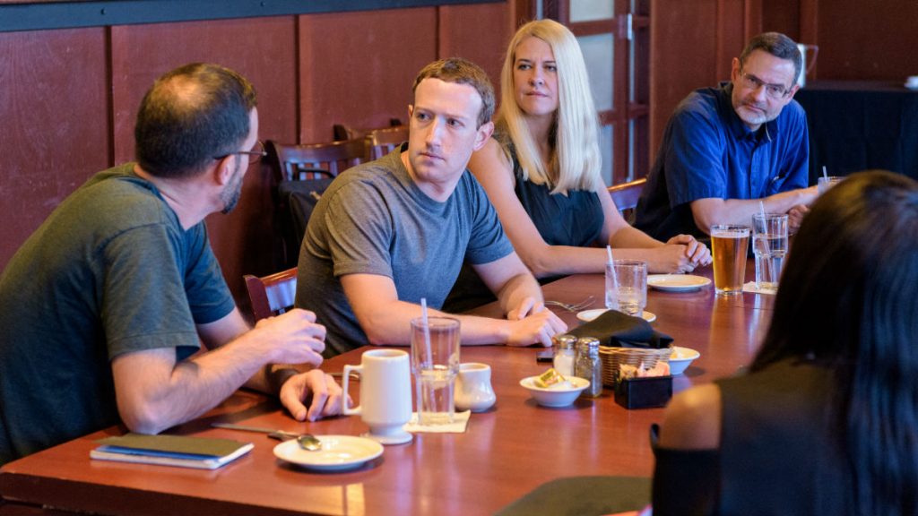 Zuckerberg Mark Zuckerberg met with UD professors to discuss emergency management. (photo courtesy of the University of Delaware)