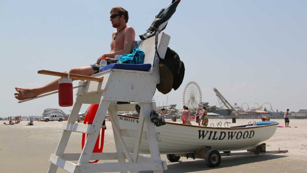 l_lifeguard-1-1 A lifeguard protects the beaches at Wildwood.