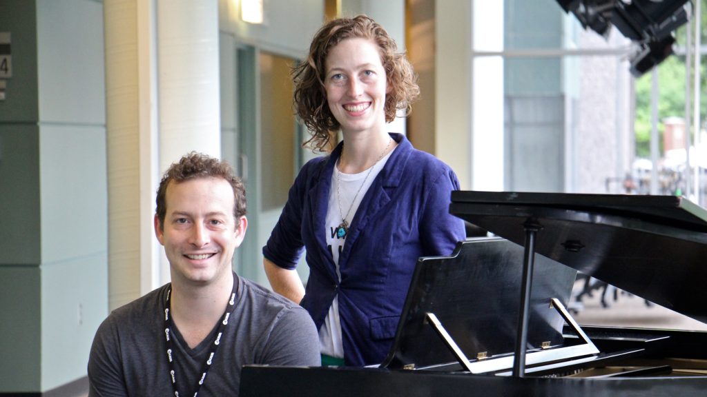 scott-sheppard-and-alice-yorke Scott Sheppard and Alice Yorke of Lightning Rod Special theater company are co-creators of ''Unformed Consent,'' a dark comedy about abortion. (Emma Lee/WHYY)