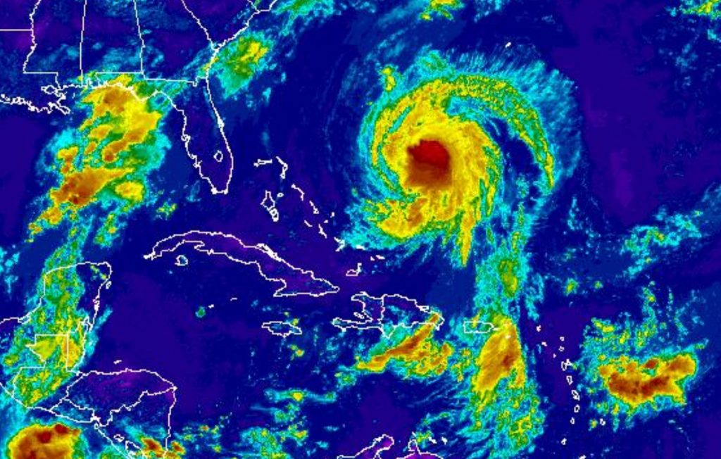 screen-shot-2017-09-15-at-1-44-23-pm Hurricane Jose as seen on NOAA's infrared satellite early Friday afternoon.