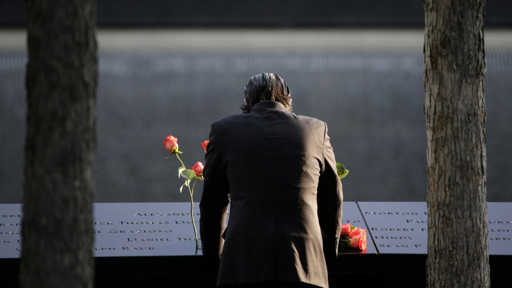 sept11-anniversary_1200x675 A man stands at the edge of a waterfall pool during a ceremony at ground zero in New York, Monday, Sept. 11, 2017. Holding photos and reading names of loved ones lost 16 years ago, 9/11 victims' relatives marked the anniversary of the attacks at ground zero on Monday with a solemn and personal ceremony. (AP Photo/Seth Wenig)