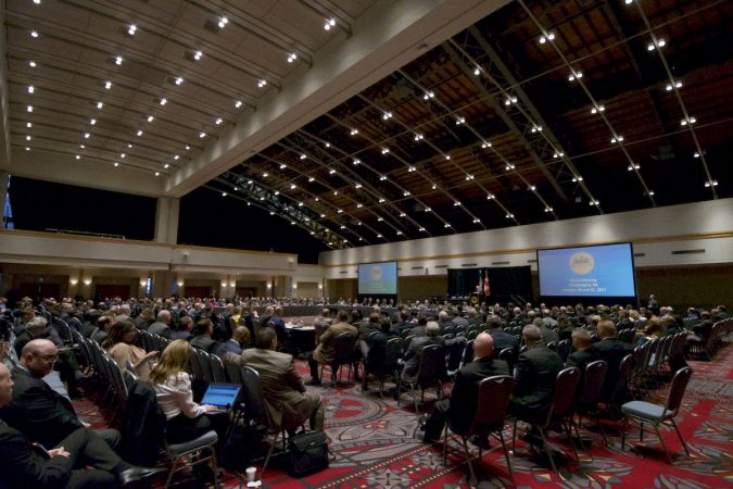 Wide shot of the Convention Center