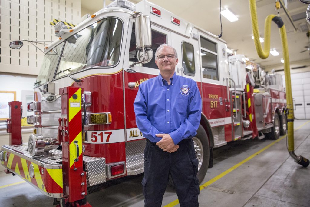Bair Fire Director Steve Bair wants to raise the stipend for volunteer firefighters in the Alpha Fire Company. (MIN XIAN / WPSU)