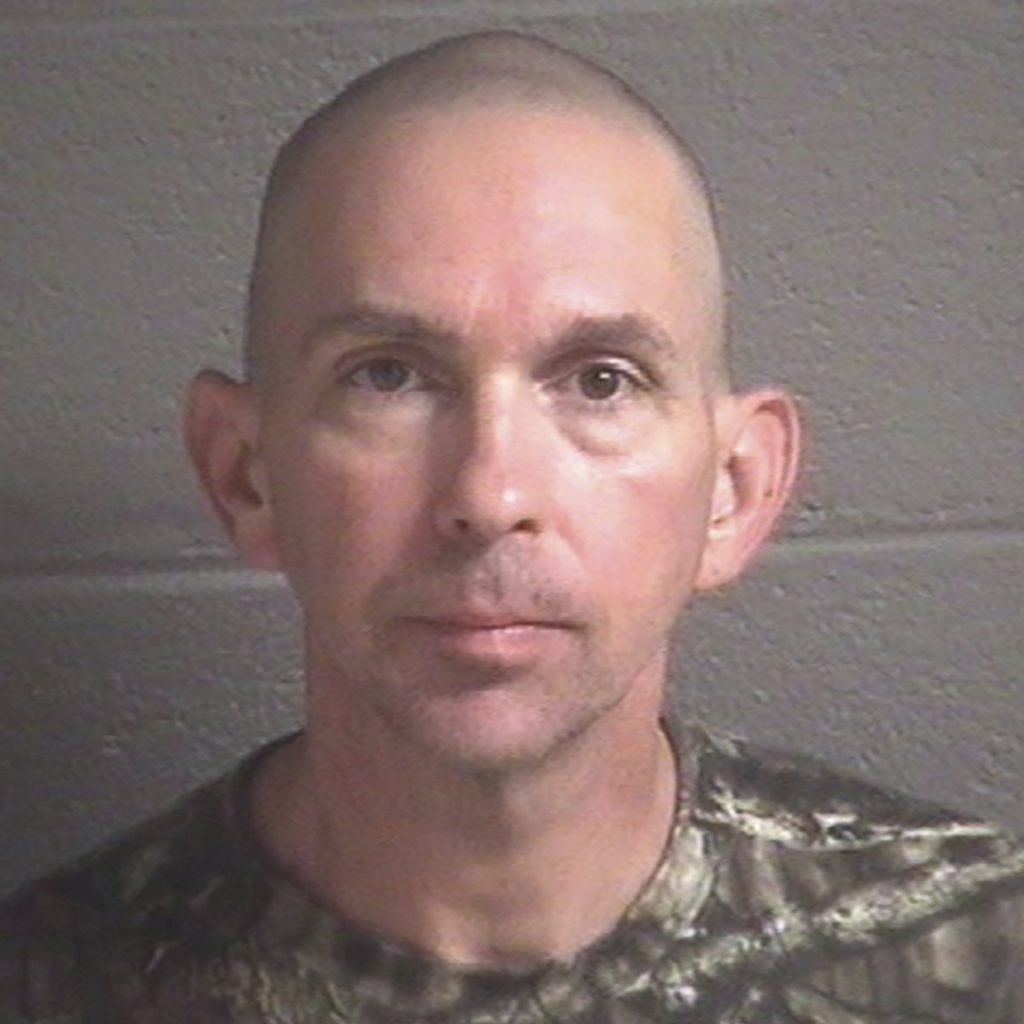 Michael Christopher Estes This undated photo provided by the Buncombe County Detention Center shows Michael Christopher Estes, who’s accused of planting an improvised explosive device at the airport on Friday, Oct. 6, 2017, in Asheville, N.C.