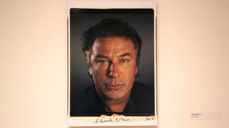 A color polaroid of Alec Baldwin made in 2010. Chuck Close called his portraits ''heads'' to make clear that he was not trying to interpret or convey a subject's personality.