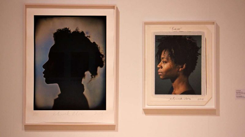 A pigment print of artist Kara Walker from 2008 and a maquette made in 2010.