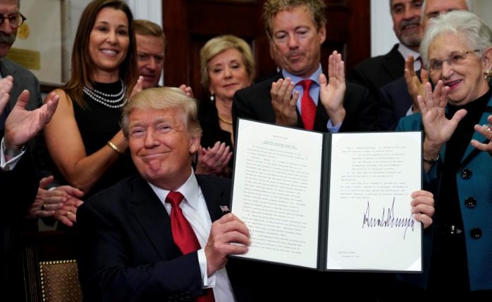 Trump signs an Executive Order on healthcare at the White House in Washington President Trump after signing an Executive Order on healthcare