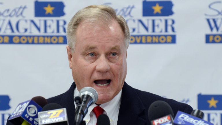 Pennsylvania state Sen. Scott Wagner, who is running for the GOP gubernatorial nomination next year, has been urging fellow Republicans not to support a natural gas severance tax — in part because he thinks it would help Democratic Gov. Tom Wolf politically. (AP file photo)
