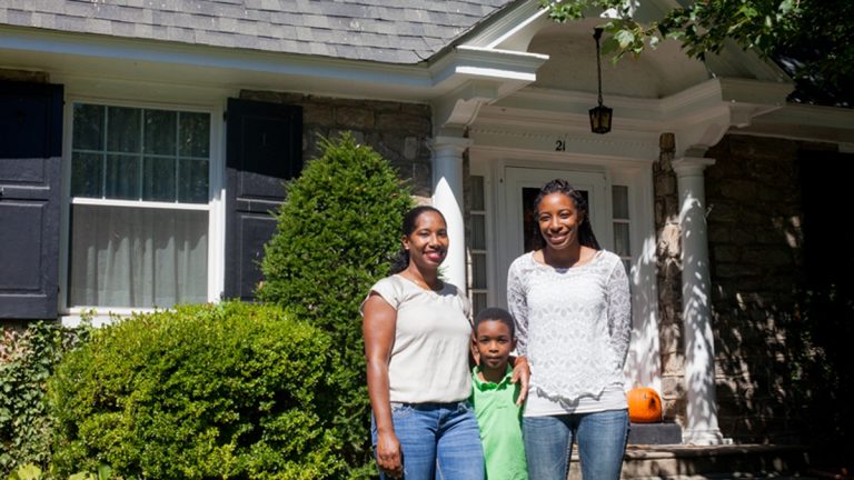 Jameira Miller pictured with her mother, Jamella, and brother Bryant at their Landsdowne home was featured in a new documentary on the National Geographic Channel about educational divides. The Millers are named along with other families and area school districts in a lawsuit against the Pennsylvania Department of Education over the quality of public education in the state (Brad Larrison for NewsWorks, file)