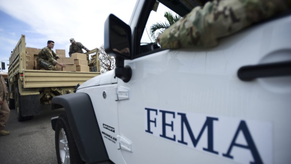 Congress Puerto Rico Department of Homeland Security personnel deliver supplies to Santa Ana community residents in the aftermath of Hurricane Maria in Guayama, Puerto Rico.