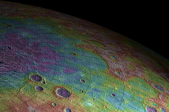 Perspective View of Mercury’s Topography Perspective view of Mercury's topography (NASA).