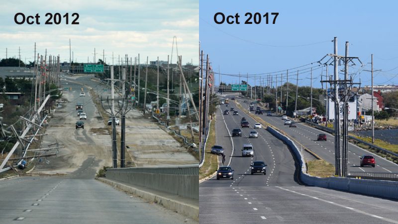 Looking East from the Tunney Bridge that connects Toms River and Pelican Island, N.J. (Photo by Chris Raia, Toms River Township)





