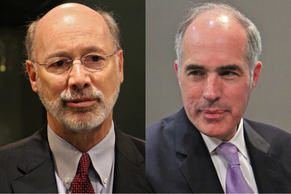wolf and casey Pennsylvania Gov. Tom Wolf (left) and U.S. Sen Bob Casey.