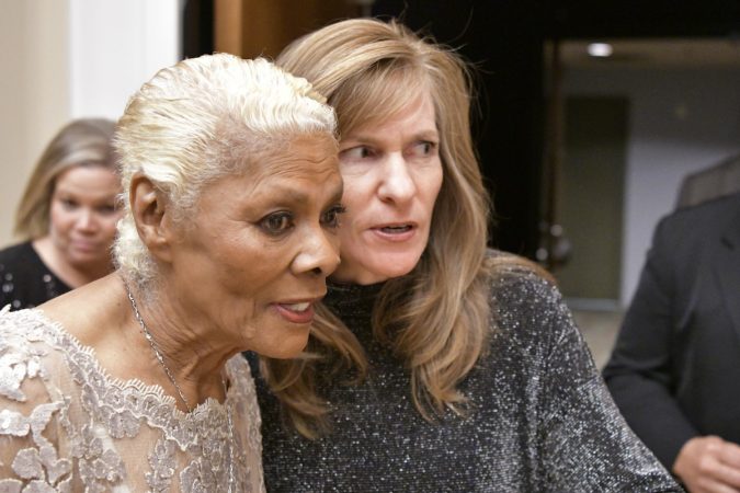 Dionne Warwick back stage, ahead of receiving the Marian Anderson Award, on Tuesday, at the Kimmel Center. (Bastiaan Slabbers for WHYY)