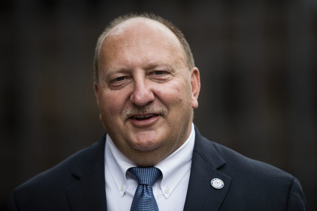 Pennsylvania Corruption Allentown Mayor Edwin Pawlowski walks from the federal building in Philadelphia, Thursday, July 27, 2017.