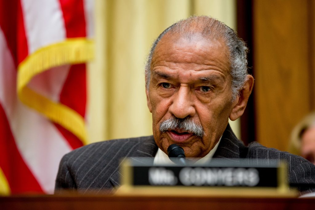 John Conyers Rep. John Conyers, D-Mich., ranking member on the House Judiciary Committee, speaks on Capitol Hill in Washington, Tuesday, May 24, 2016.