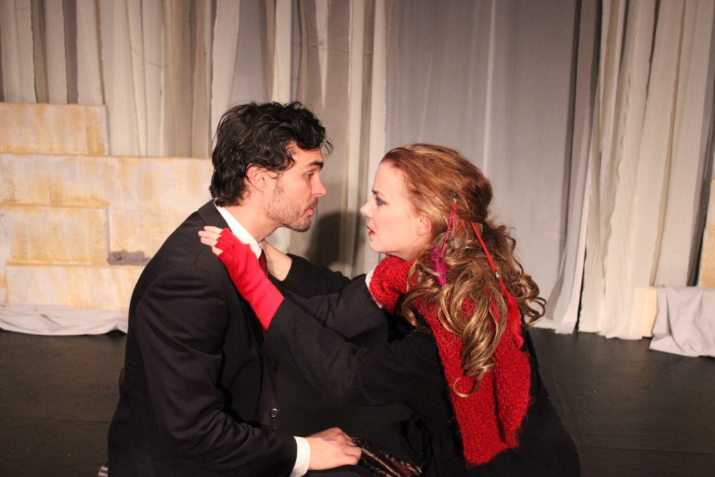 Arlen and Kirsten Bog 2 (1) Arlen Hancock and Kirsten Quinn in Irish Heritage Theatre's production of