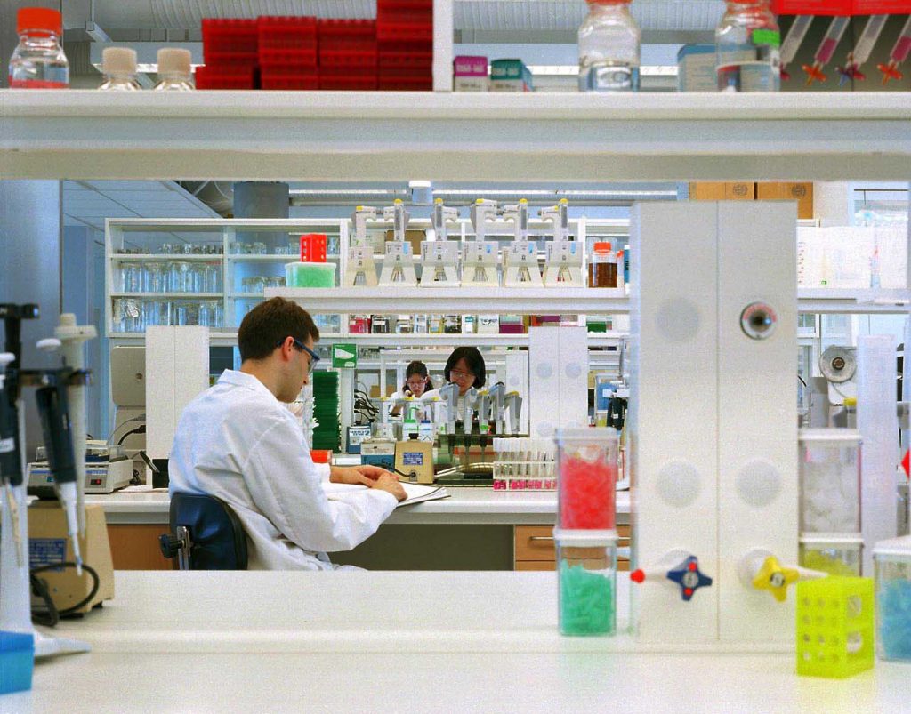 AstraZeneca PLC Workers in an AstraZeneca Pharmaceuticals Research lab in Boston. (photo courtesy AstraZeneca)