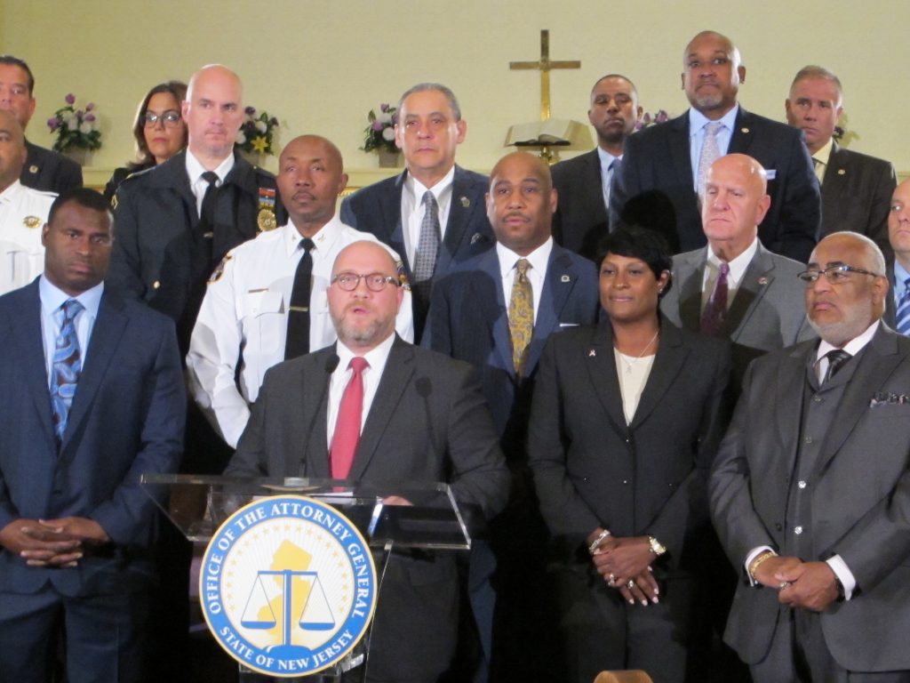 IMG_4251 (1) Joined by law enforcement and community leaders , New Jersey Attorney General Christopher Porrino announces the