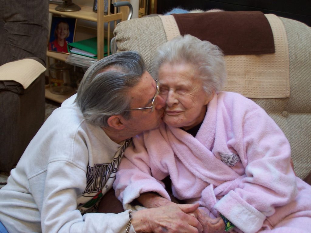 Ken and Evelyn Finnegan enjoying special moments at Delaware Hospice (photo courtesy Delaware Hospice)