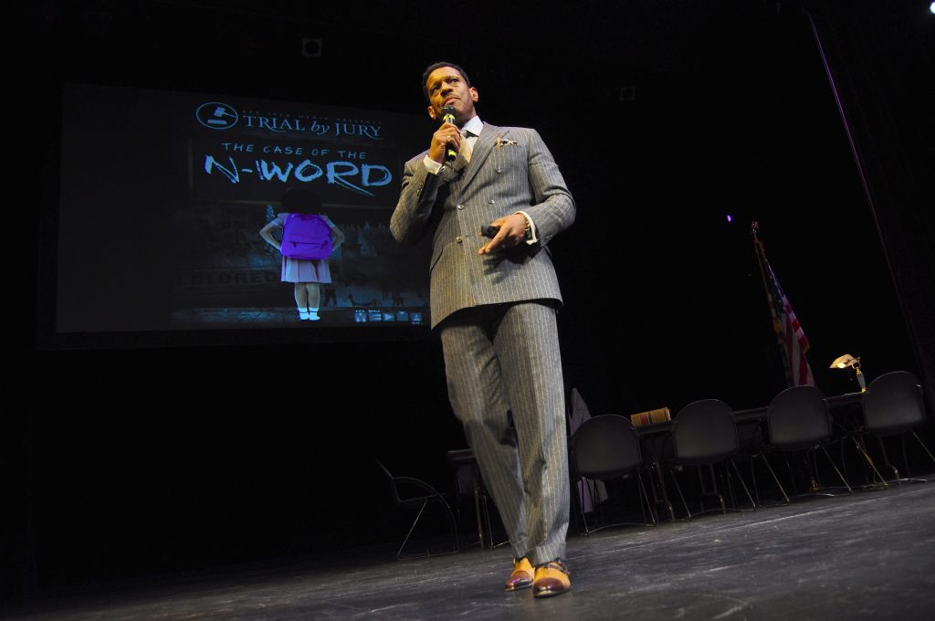 Television producer Kyle Bowser moderates "Trial by Jury: The Case of the N-Word."