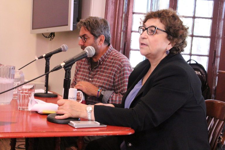 Dick Polman and Yevgenia Albats (UPenn Kelly Writers House)