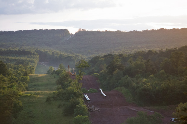 Construction of the Mariner East 2 pipeline in Huntingdon County, Pennsylvania. (Lindsay Lazarski/WHYY)
