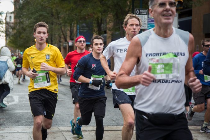 Runners weave their way through historic Philadelphia at the 23rd annual Philadelphia Marathon on Sunday November 19th, 2017.