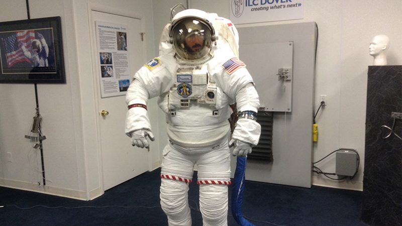 In 1962, ILC Dover won a bid to build the Apollo spacesuit — and to this day, the company supplies all the EVA space suits used by NASA at the International Space Station. (Zoë Read/WHYY)