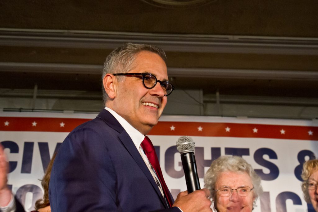 larry krasner Philadelphia District Attorney Elect Larry Krasner speaks at his victory party