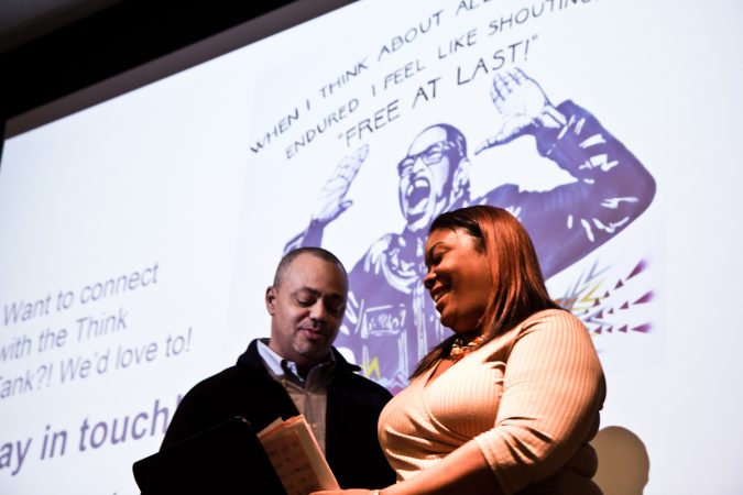 Hiram Adams and Deanna Bell from the Reentry Think Tank share their story at The Reentry Blueprint event.