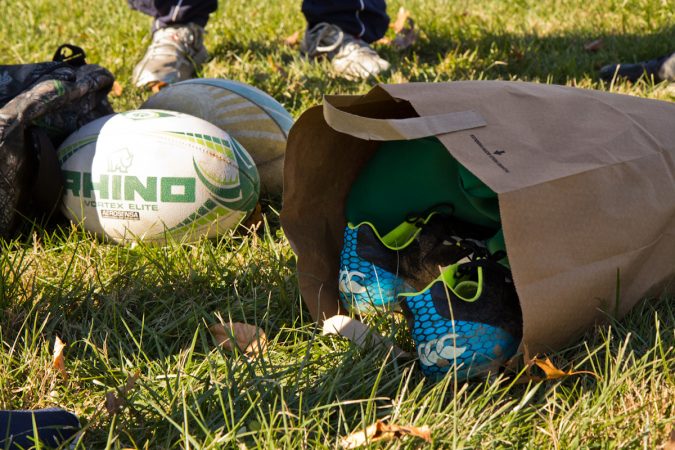 The 9th annual Apple Pie 7s Rugby Tournament took place Friday afternoon in Fairmount Park. (Kimberly Paynter/WHYY)