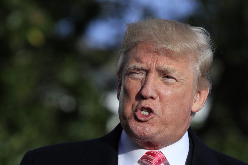 Donald Trump President Donald Trump speaks to reporters before leaving the White House, Tuesday, Nov. 21, 2017