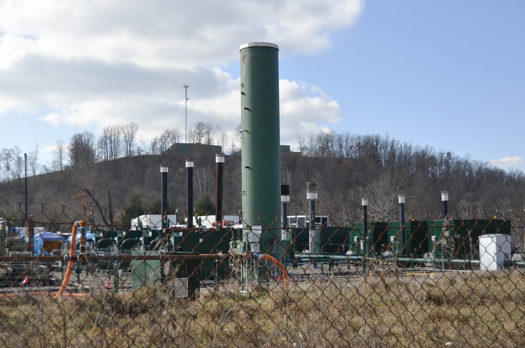 120117-Gas-Well-2 A natural gas well pad in Washington County, Pa. Dec. 1, 2017. (Amy Sisk/StateImpact Pennsylvania)