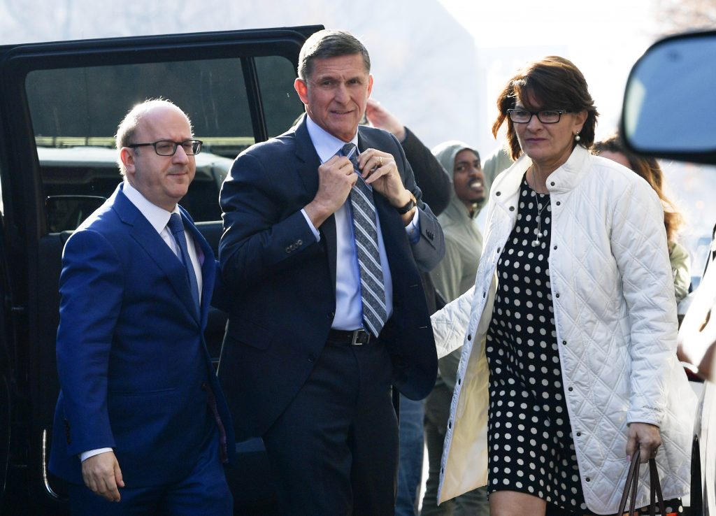 Michael Flynn Former Trump national security adviser Michael Flynn, center, arrives at federal court in Washington, Friday, Dec. 1, 2017. Court documents show Flynn, an early and vocal supporter on the campaign trail of President Donald Trump whose business dealings and foreign interactions made him a central focus of Mueller's investigation, will admit to lying about his conversations with Russia's ambassador to the United States during the transition period before Trump's inauguration.