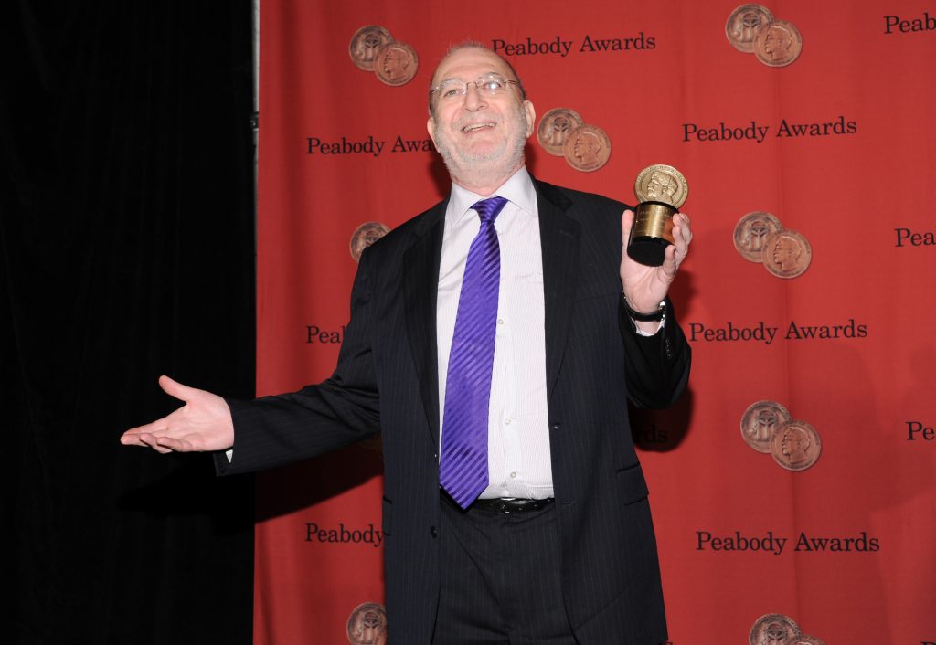WNYC Radio talk show host Leonard Lopate poses with his award at the 72nd Annual George Foster Peabody Awards at the Waldorf-Astoria on Monday, May 20, 2013 in New York.