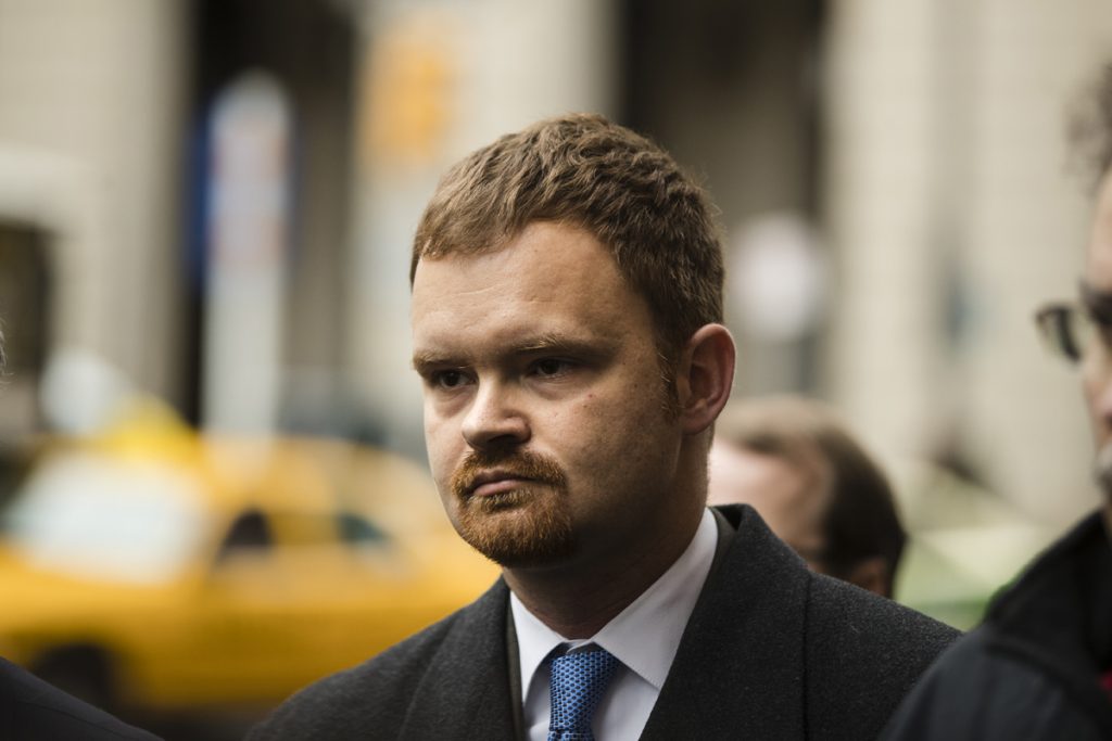 Brandon Bostian File photo: Brandon Bostian, the engineer involved in the 2015 Amtrak derailment in Philadelphia, departs from the center for criminal justice in Philadelphia after a hearing, Wednesday, Dec. 20, 2017. (Matt Rourke/AP Photo)