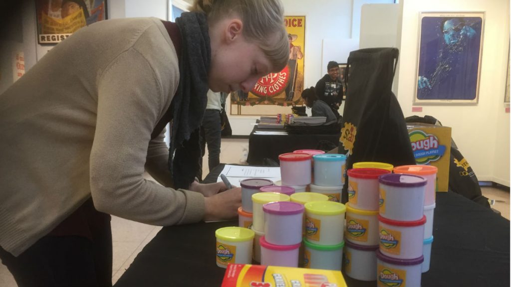 Art donation Students and staff at DCAD organized arts donations