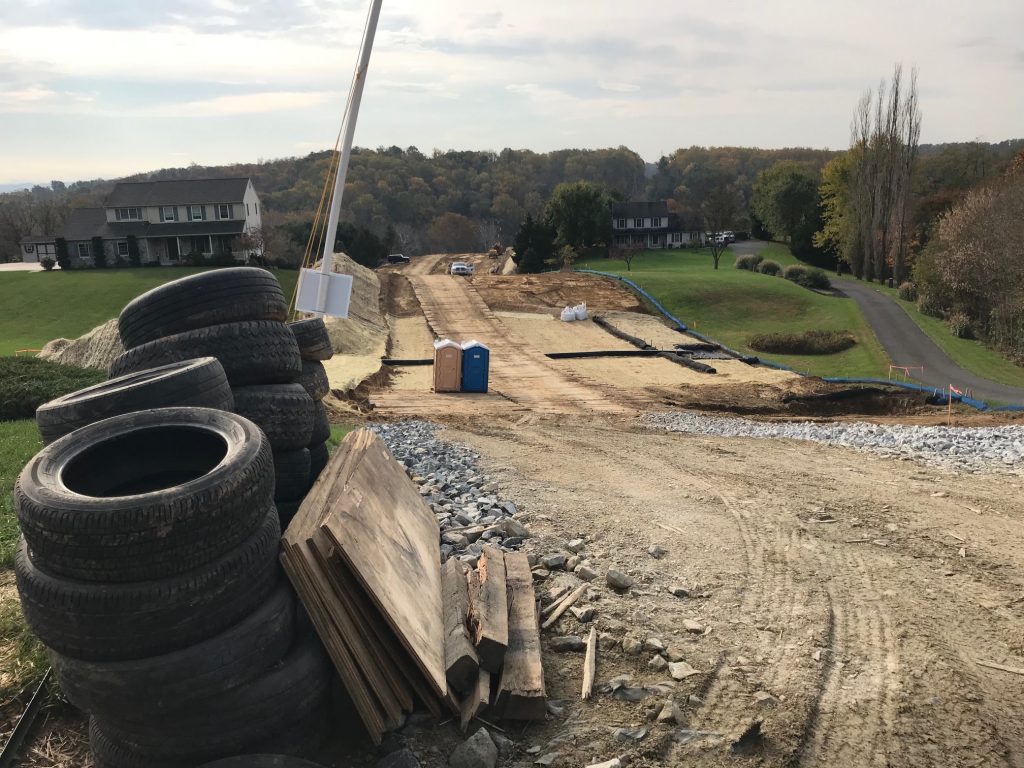 Construction of the Atlantic Sunrise pipeline in Lancaster County. (Marie Cusick/StateImpact Pennsylvania)