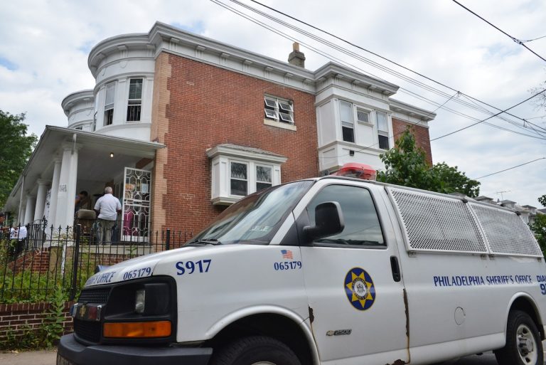 A protested eviction in Germantown, July 2012