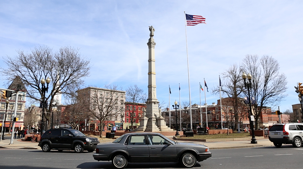 Centre Square in downtown Easton, Pennsylvania. (Lindsay Lazarski/WHYY) Centre Square in downtown Easton, Pennsylvania. (Lindsay Lazarski/WHYY)