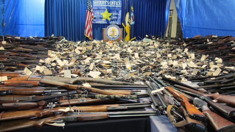 In January 2013, residents turned in more than 2,600 weapons for cash payments in Trenton. (Phil Gregory/WHYY)