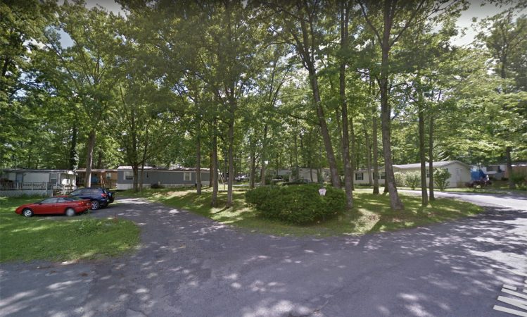 A view of the mobile homes at the former Penn State mobile home park in State College, Pennsylvania. (Image by Google street view from June 2012)
