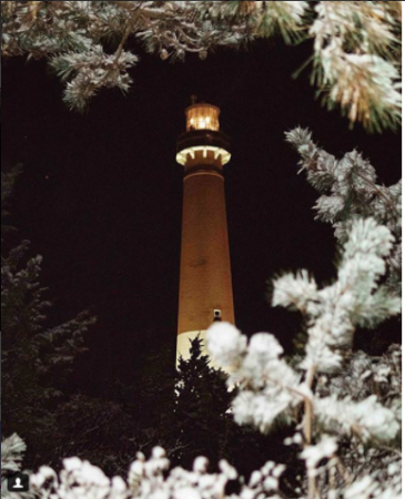 Barnegat Lighthouse framed by frosted branches! (Photo courtesy of njspots via JSHN)
