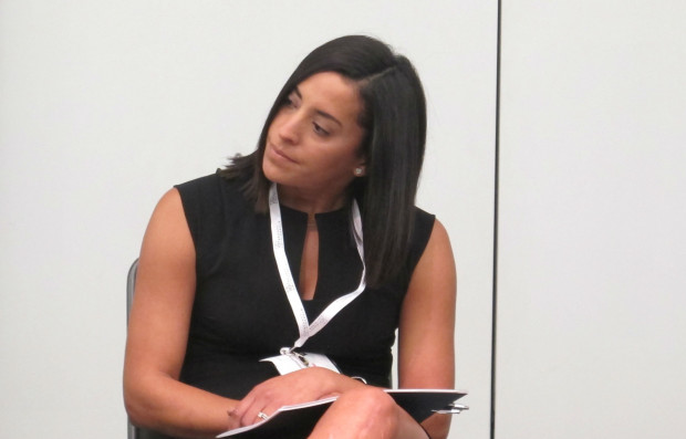 Yesenia-Bane-620×397 FILE: Governor Tom Wolf's deputy chief of staff Yesenia Bane, speaking at natural gas industry conference in 2016.