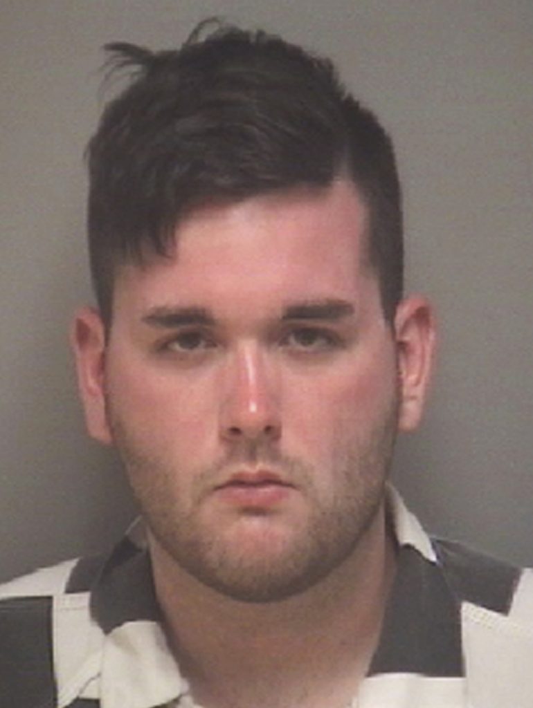 This photo provided by Charlottesville, Va., authorities shows James Fields Jr., who on Thursday had the most serious charge against him upgraded to first-degree murder in the death of a woman at a Unite the Right rally. This photo provided by Charlottesville, Va., authorities shows James Fields Jr., who on Thursday had the most serious charge against him upgraded to first-degree murder in the death of a woman at a Unite the Right rally. (AP)
