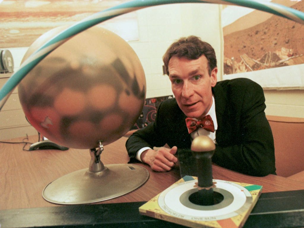 NYE Bill Nye in his television show,