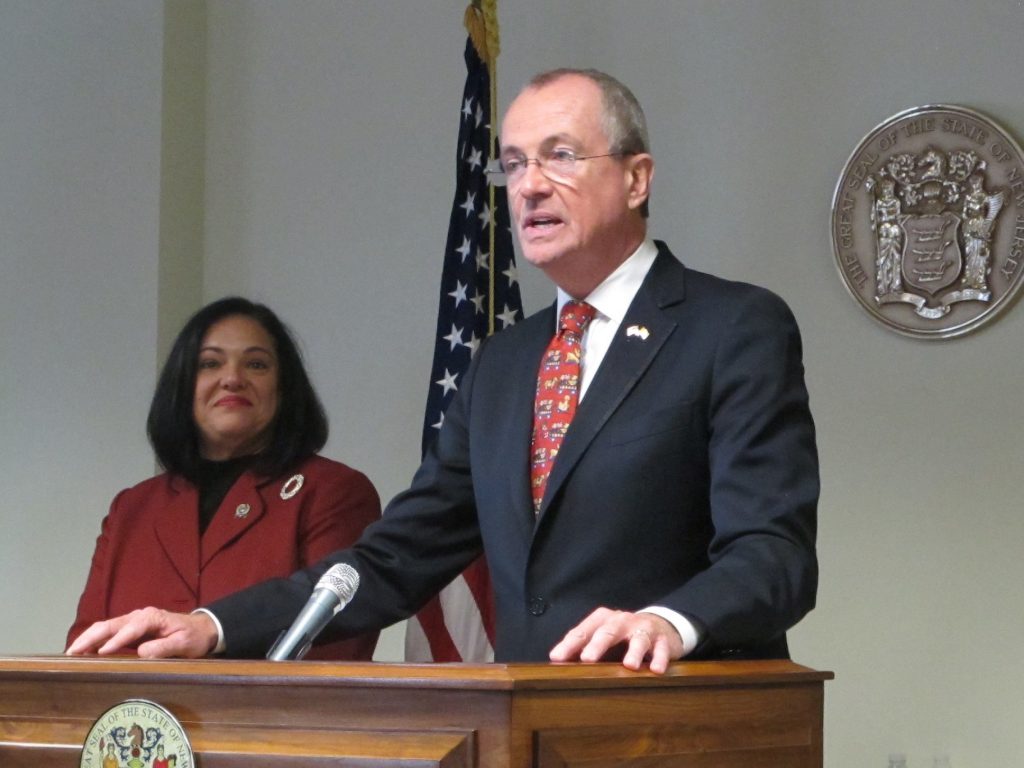 New Jersey Gov.-elect Phil Murphy says Assemblywoman Marlene Caride will help him develop a pubic bank in New Jersey as commissioner of the Department of Banking and Insurance.  (Phil Gregory/WHYY)